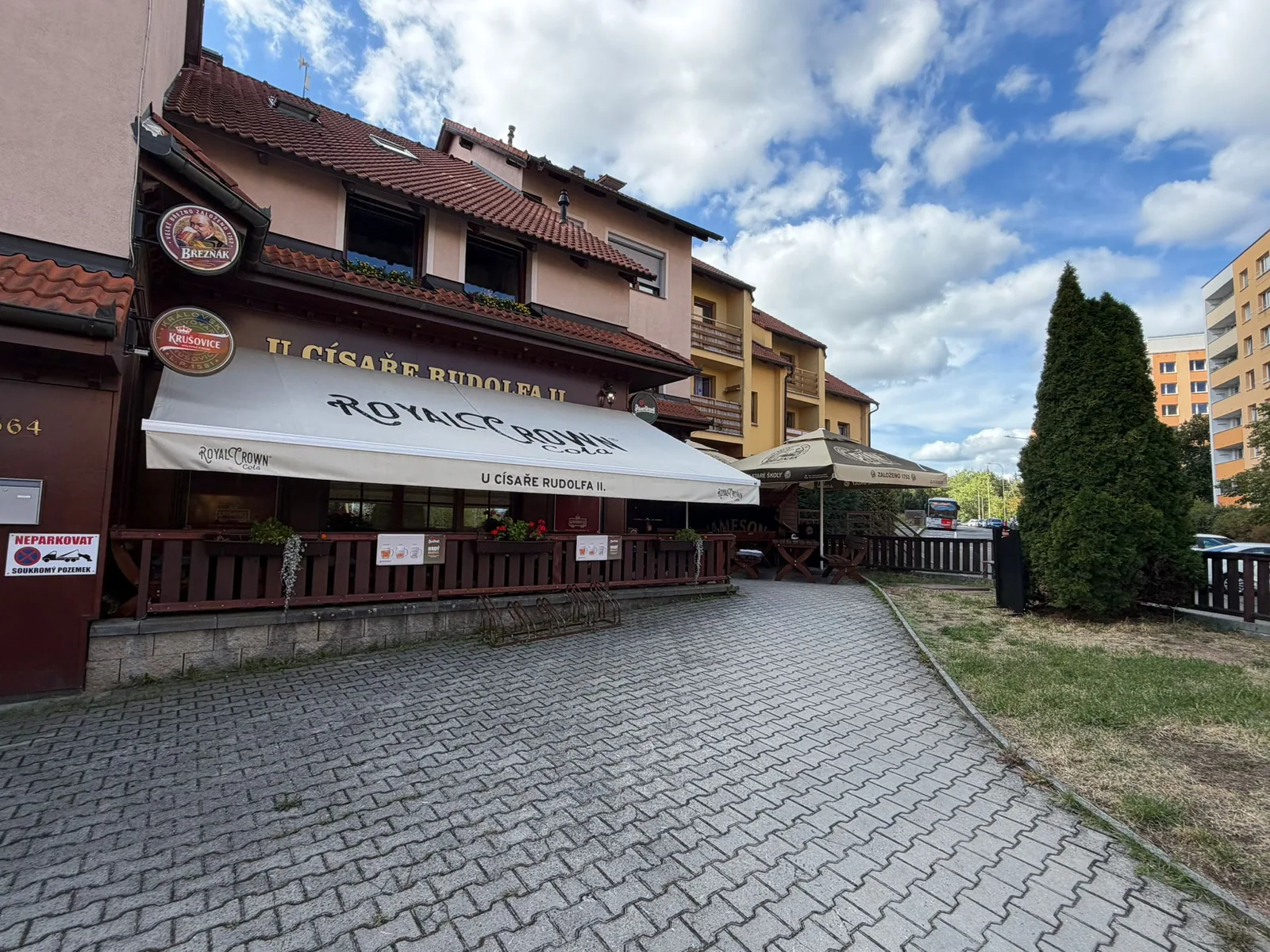 Exteriér hostince U Císaře Rudolfa II.